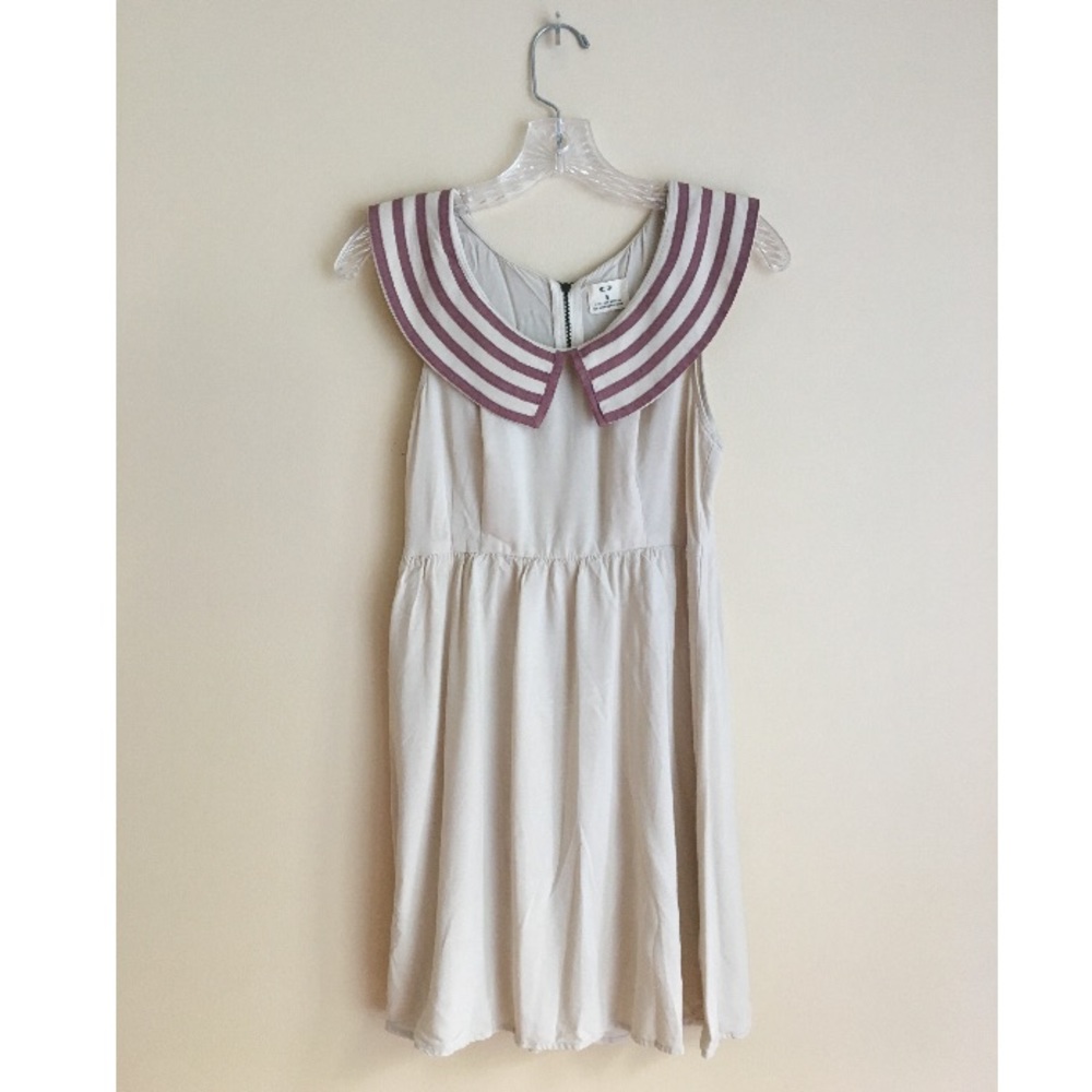 Pins and Needles Cream and Mauve Dress Sz S